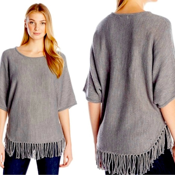 Notations Women's Scoop Neck Dolman Sleeve Bohemian Fringe Sweater Size Medium - Picture 1 of 11